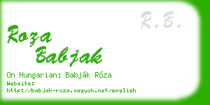 roza babjak business card